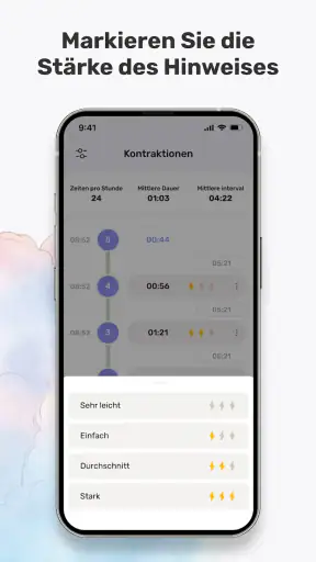 Wehenzähler: Kontraktion Timer screenshot