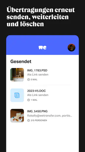 WeTransfer screenshot