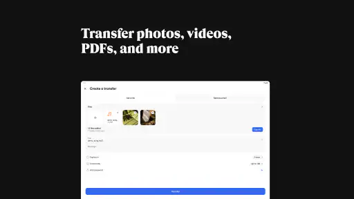 WeTransfer screenshot
