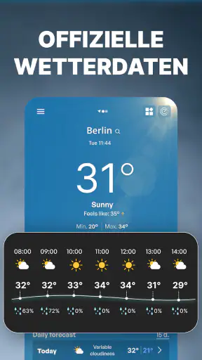 Wetterradar. Live-Vorhersage screenshot