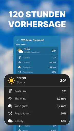 Wetterradar. Live-Vorhersage screenshot