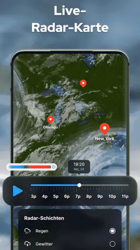 Wettervorhersage mit Radar screenshot