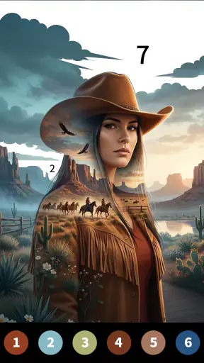Wild West Color by Number Book screenshot