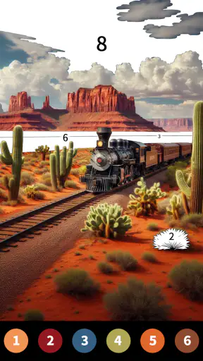 Wild West Color by Number Book screenshot