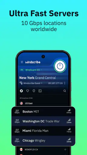 Windscribe VPN screenshot