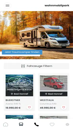 Wohnmobilpark GmbH screenshot