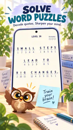 Word Finder: Cryptogram Puzzle screenshot 1
