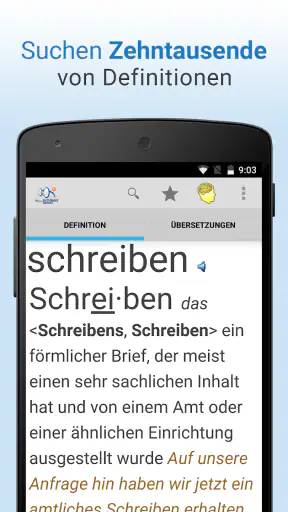 Wörterbuch + screenshot