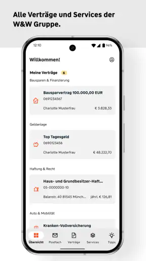 W&W Kundenportal screenshot 2