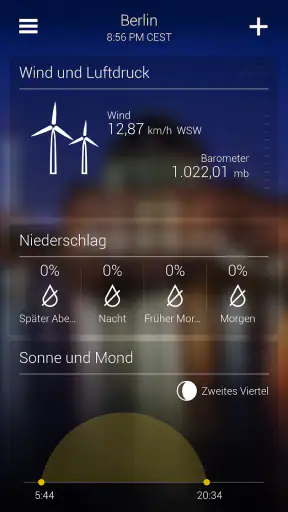 Yahoo Wetter screenshot
