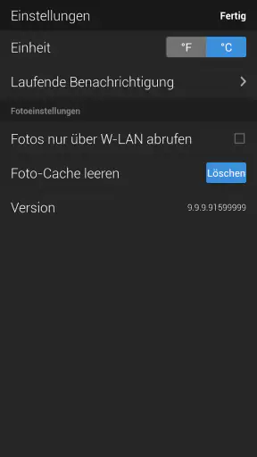 Yahoo Wetter screenshot