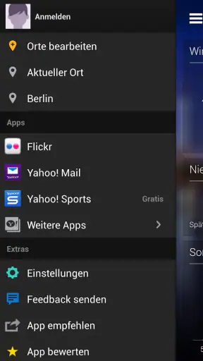 Yahoo Wetter screenshot