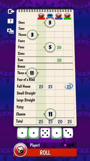 Yatzy mit Online Multiplayer screenshot