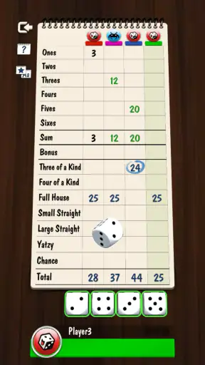 Yatzy mit Online Multiplayer screenshot