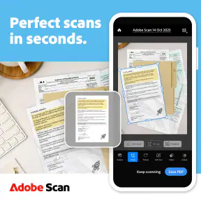 Adobe Scan AI PDF Scanner, OCR screenshot 1