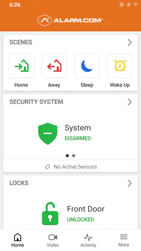 Alarm.com screenshot