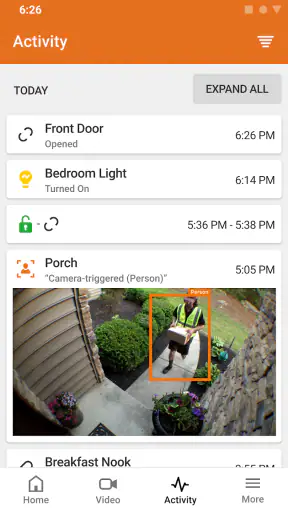Alarm.com screenshot