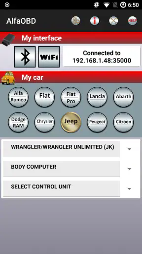 AlfaOBD screenshot