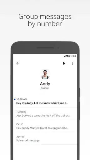 AT&T Visual Voicemail screenshot