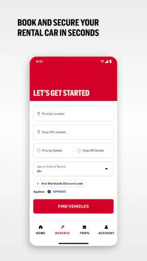 Avis Car Rental screenshot