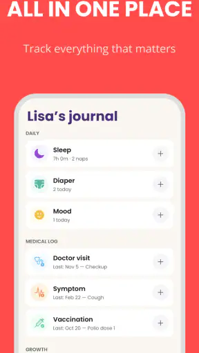 Baby Leap: Baby Tracker, Diary screenshot