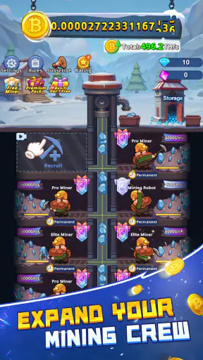 Bitcoin Miner -Frozen Treasure screenshot 9