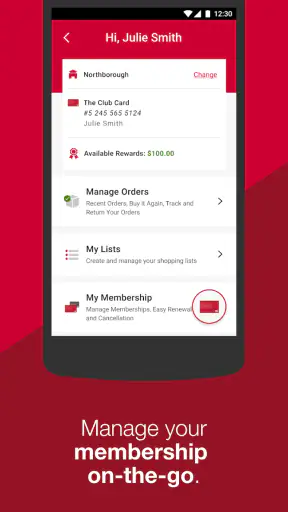 BJ's Wholesale Club screenshot