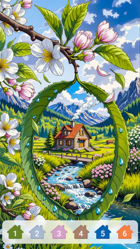 Cabin & House Paint by Numbers screenshot