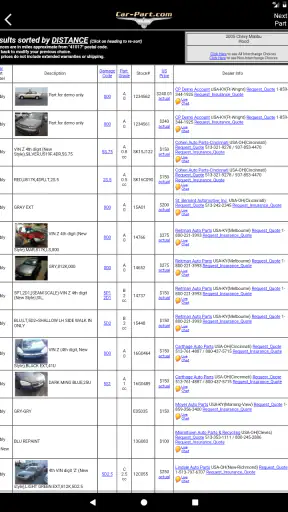 Car-Part.com Used Auto Parts screenshot