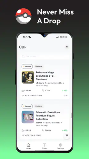 CCN: TCG & Collectible Alerts screenshot