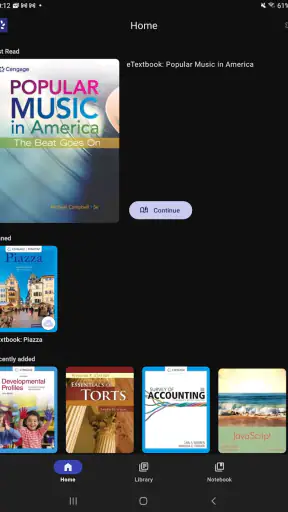 Cengage Read screenshot