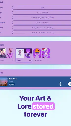 CharacterHub: OCs, Art, Lore screenshot 12