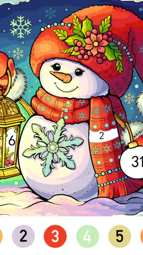 Christmas Color by Number Game screenshot 10