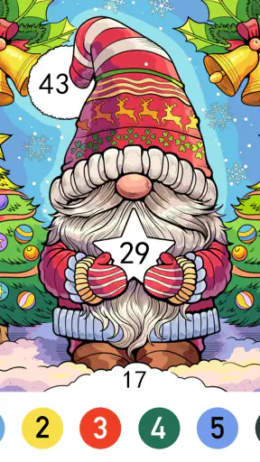 Christmas Color by Number Game screenshot 11