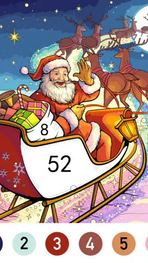 Christmas Color by Number Game screenshot 12