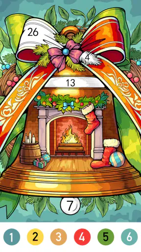 Christmas Color by Number Game screenshot