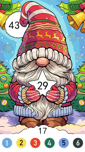 Christmas Color by Number Game screenshot