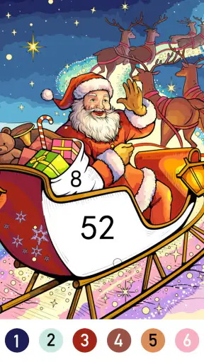 Christmas Color by Number Game screenshot