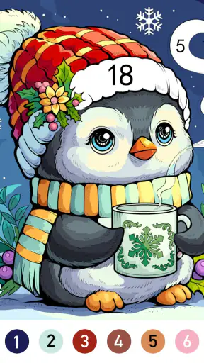 Christmas Color by Number Game screenshot
