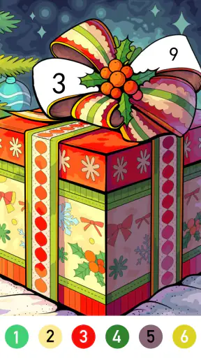 Christmas Color by Number Game screenshot