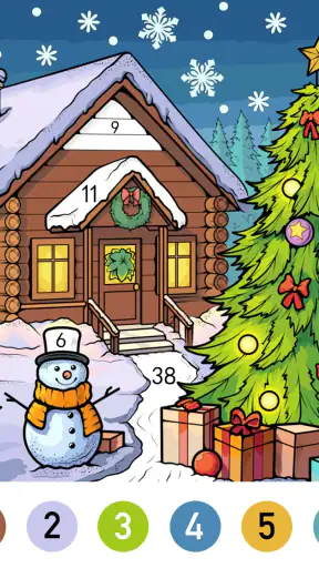 Christmas Color by Number Game screenshot