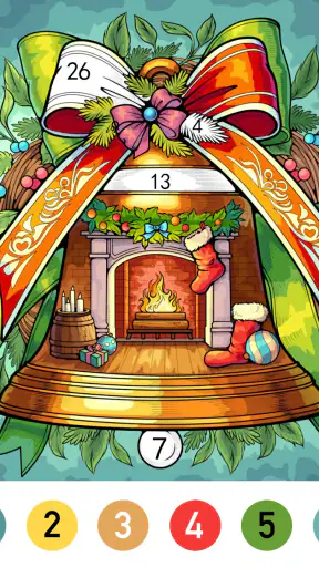 Christmas Color by Number Game screenshot 9