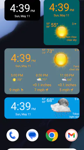 Clock, Date and Weather Widget screenshot