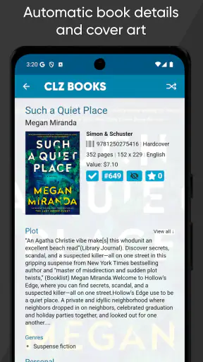 CLZ Books - library organizer screenshot