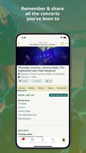 Concert Archives screenshot