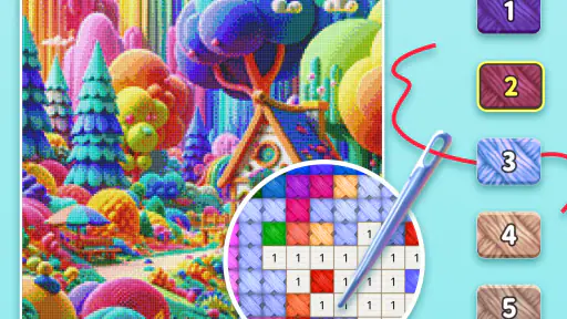 Cross Stitch: Color by Number screenshot 11