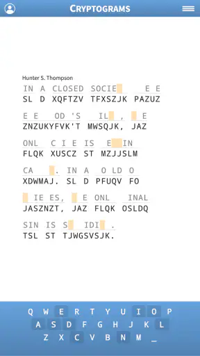 Cryptogram · Cryptoquote Game screenshot