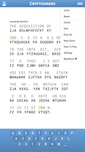 Cryptogram · Cryptoquote Game screenshot