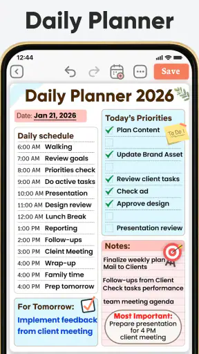Daily Planner, To Do List screenshot