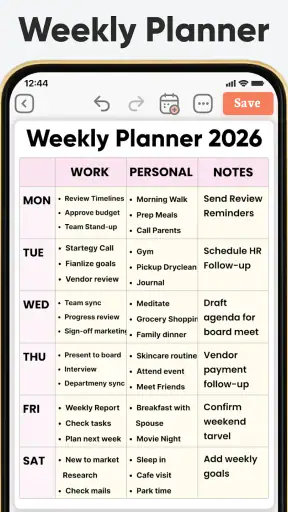 Daily Planner, To Do List screenshot